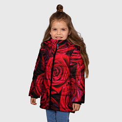 Куртка зимняя для девочки Вечернее вдохновение Любви, цвет: 3D-светло-серый — фото 2