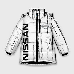 Куртка зимняя для девочки Nissan ниссан,, цвет: 3D-черный