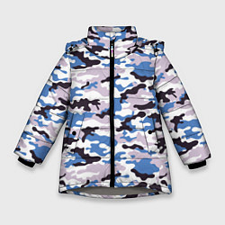 Зимняя куртка для девочки Модный Красочный Камуфляж