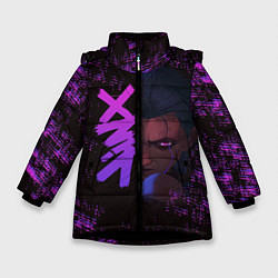 Куртка зимняя для девочки Jinx Powder League Of Legends Arcane, цвет: 3D-черный