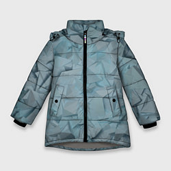 Куртка зимняя для девочки ЛеДяная Геометрия, цвет: 3D-светло-серый
