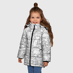Куртка зимняя для девочки ПЕРСОНАЖИ МАНГА ГЕНШИН ИМПАКТ, цвет: 3D-черный — фото 2
