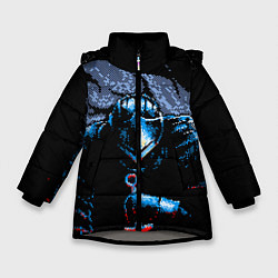 Куртка зимняя для девочки Dark SOULS 8 BIT, цвет: 3D-светло-серый