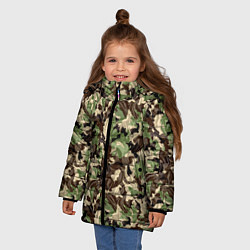 Куртка зимняя для девочки Мятый Камуфляж, цвет: 3D-светло-серый — фото 2