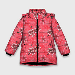 Зимняя куртка для девочки Сакура красная