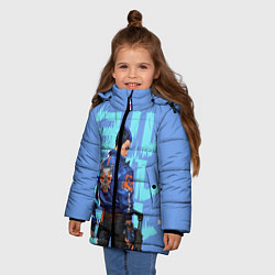 Куртка зимняя для девочки Юру спиной, цвет: 3D-светло-серый — фото 2