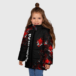 Куртка зимняя для девочки КИБЕРПАНК 2077 SAMURAI CYBERPUNK 2077, цвет: 3D-черный — фото 2