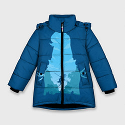 Куртка зимняя для девочки Шень Хе Genshin Impact, цвет: 3D-черный