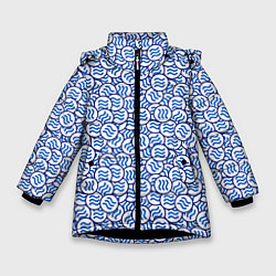 Куртка зимняя для девочки Libra весы, цвет: 3D-черный