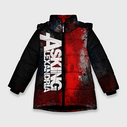 Куртка зимняя для девочки Asking Alexandria British, цвет: 3D-черный