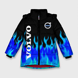 Зимняя куртка для девочки Volvo размытый огонь