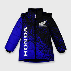 Куртка зимняя для девочки Honda - Авто бренд, цвет: 3D-черный