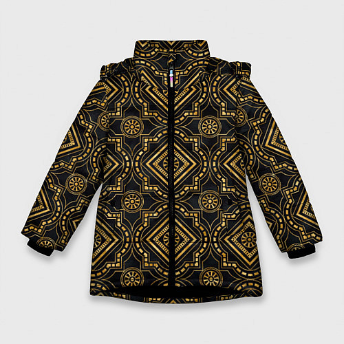 Зимняя куртка для девочки Versace classic pattern / 3D-Черный – фото 1