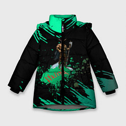 Куртка зимняя для девочки Викинги: Вальхалла класс, цвет: 3D-светло-серый