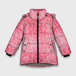 Куртка зимняя для девочки Скандинавские узорыДраконы, цвет: 3D-светло-серый