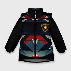 Куртка зимняя для девочки ЛАМБОРГИНИ ТЕКСТУРА, цвет: 3D-светло-серый