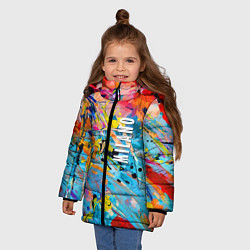 Куртка зимняя для девочки Vanguard fashion pattern Milano, цвет: 3D-красный — фото 2