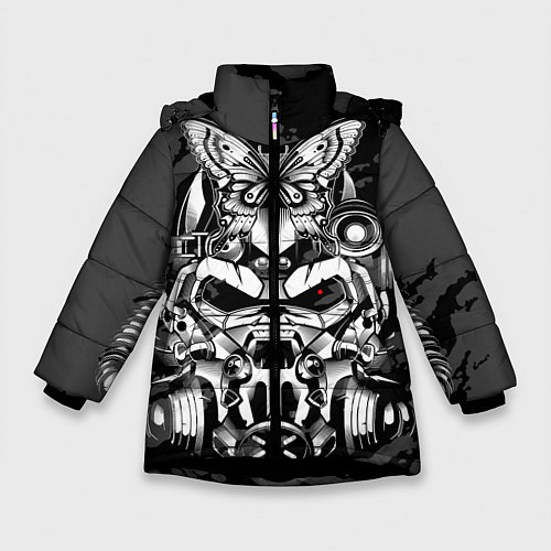 Зимняя куртка для девочки Power ArmorFallout / 3D-Черный – фото 1