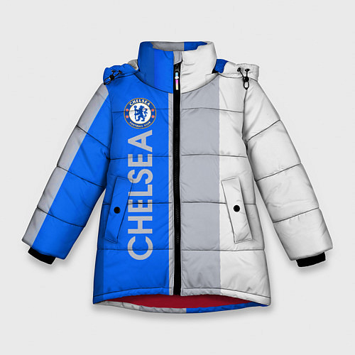 Зимняя куртка для девочки Chelsea football club / 3D-Красный – фото 1