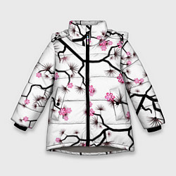 Зимняя куртка для девочки Цветущий шиповник