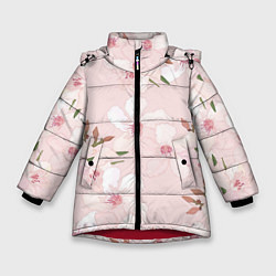 Зимняя куртка для девочки Розовые цветы весны