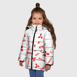 Куртка зимняя для девочки Mitsubishi ASX, цвет: 3D-светло-серый — фото 2
