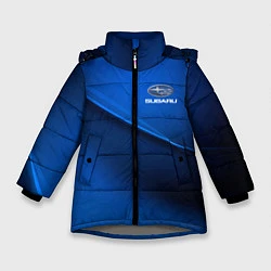 Куртка зимняя для девочки Subaru sport, цвет: 3D-светло-серый