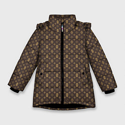 Куртка зимняя для девочки Dope Street Market Camo, цвет: 3D-черный