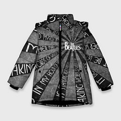 Зимняя куртка для девочки Beatles черно-белый