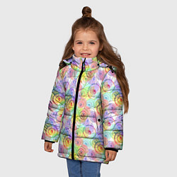 Куртка зимняя для девочки Просветление Сознания, цвет: 3D-черный — фото 2