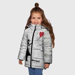 Куртка зимняя для девочки Бэнкси Всегда есть надежда There is Always Hope Ba, цвет: 3D-светло-серый — фото 2