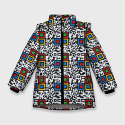 Зимняя куртка для девочки QR код - паттерн