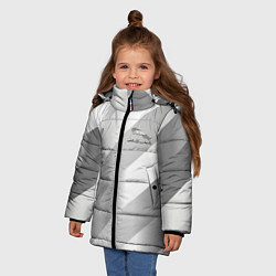 Куртка зимняя для девочки JAGUR, цвет: 3D-черный — фото 2