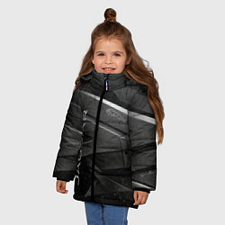 Куртка зимняя для девочки JAGUR ЯГУАР абстракция, цвет: 3D-красный — фото 2