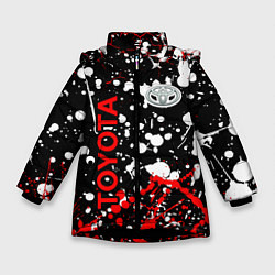 Зимняя куртка для девочки Toyota тойота брызги красок