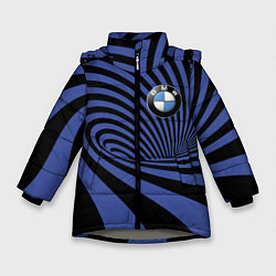 Куртка зимняя для девочки BMW Pattern Germany, цвет: 3D-светло-серый