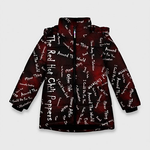 Зимняя куртка для девочки Red Hot Chili Peppers - 2022 / 3D-Черный – фото 1