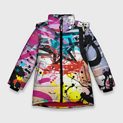 Зимняя куртка для девочки Граффити Vanguard pattern