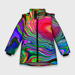 Зимняя куртка для девочки Expressive pattern Neon