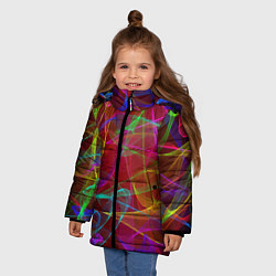 Куртка зимняя для девочки Color neon pattern Vanguard, цвет: 3D-красный — фото 2