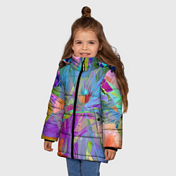 Куртка зимняя для девочки Abstract color pattern Summer 2022, цвет: 3D-красный — фото 2