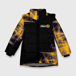 Куртка зимняя для девочки FALLOUT 76 фолаут, цвет: 3D-светло-серый