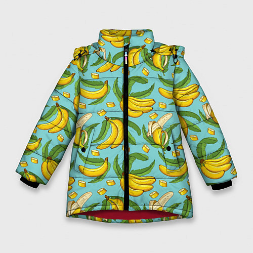 Зимняя куртка для девочки Banana pattern Summer Fashion 2022 / 3D-Красный – фото 1