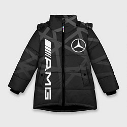 Куртка зимняя для девочки MERCEDES - BENZ МЕРСЕДЕС, цвет: 3D-черный