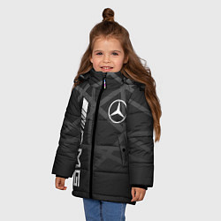Куртка зимняя для девочки MERCEDES - BENZ МЕРСЕДЕС, цвет: 3D-светло-серый — фото 2