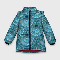 Зимняя куртка для девочки Круговые узоры