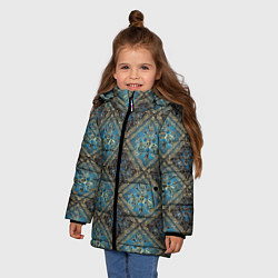 Куртка зимняя для девочки Классические паттерны, цвет: 3D-красный — фото 2