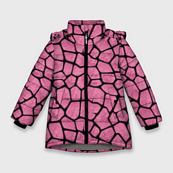 Зимняя куртка для девочки Шерсть розового жирафа