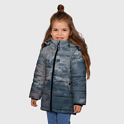 Куртка зимняя для девочки BTS Дискография, цвет: 3D-светло-серый — фото 2