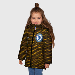 Куртка зимняя для девочки ЧЕЛСИ Chelsea - Звезды, цвет: 3D-черный — фото 2